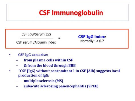 CSF Formula .
